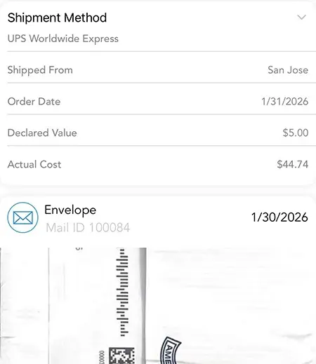 Amex蓝现金优选卡UPS国际快递单号与运输明细查询截图 美国运通Blue Cash Preferred信用卡UPS物流详情,ITIN下卡境外邮寄国内快递轨迹