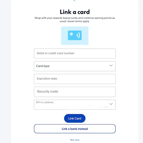 PayPal绑定储蓄卡/信用卡页面，添加境外银行卡操作界面