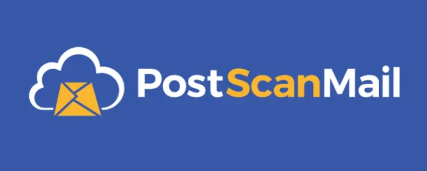 Postscanmail美国转运地址官方品牌logo，海外虚拟信箱平台标识