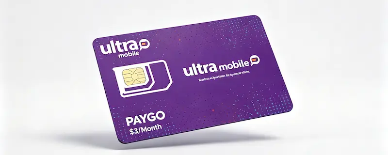 Ultra Mobile 3美元月租PayGo紫卡，T-Mobile美国预付SIM卡实物实拍